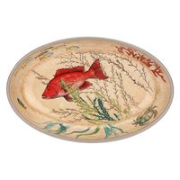 Plat ovale en mélamine Sealife 24 x 15cm - Visuel 0
