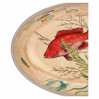 Plat ovale en mélamine Sealife 24 x 15cm - Visuel 2