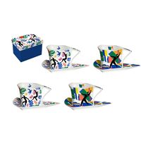 Coffret Esprit Matisse 4 tasses triangles 90ml - Visuel 0