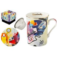 TISANIERE 300ML + INFUSEUR KANDINSKY JAUNE-ROUGE-BLEU - Visuel 0