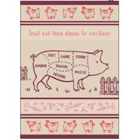 Torchon cochonou beige - Visuel 0