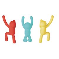 Lot de 3 patères BUDDY coloris assortis - Visuel 1