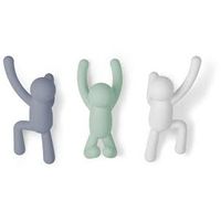 Lot de 3 patères BUDDY coloris assortis - Visuel 1
