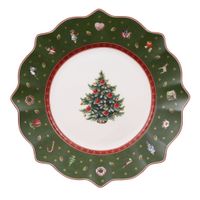 Assiette dessert sapin Toy’s Delight verte 24 cm - Visuel 0