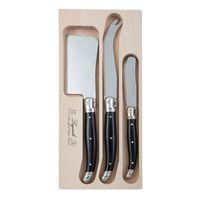 Coffret fromage 3 pieces laguiole noir - Visuel 0