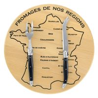 Set plateau à fromage laguiole 3 pièces noir - Visuel 0
