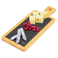 Planche de service ardoise et bois 23 cm - Visuel 1