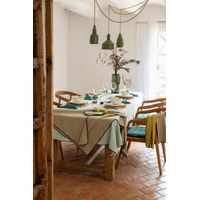 Nappe en coton recyclé Grace 140 x 140 Celadon - Visuel 1