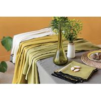 Nappe en coton recyclé Grace 140 x 250 ombre - Visuel 1