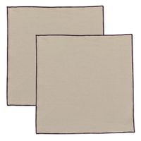 Serviette en coton recyclé Grace 40 x 40 Ficelle - Visuel 0
