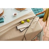 Serviette en coton recyclé Grace 40 x 40 Ficelle - Visuel 2