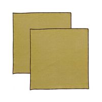 Serviette en coton recyclé Grace 40 x 40 Kaki - Visuel 0