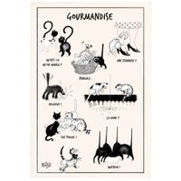 Torchon Dubout La gourmandise Ecru 48 x 72 - Visuel 0