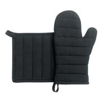 GANT + MANIQUE en coton recyclé JONA Noir - Visuel 0