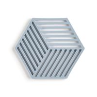 Dessous de plat hexagon en silicone bleu ciel - Visuel 0