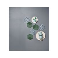 Dessous de plat hexagon en silicone bleu ciel - Visuel 1