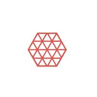 DESSOUS-DE-PLAT TRIANGLES BURNED RED - Visuel 3