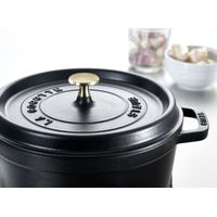 Cocotte en fonte ronde 24 cm noir mat - Visuel 3