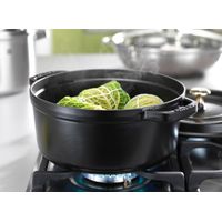 Cocotte en fonte ronde 24 cm noir mat - Visuel 5