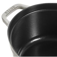 Cocotte en fonte ronde 28cm truffe blanche - Visuel 1