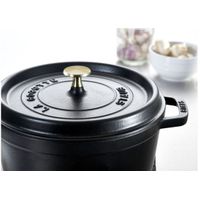 Cocotte en fonte ronde 26 cm noir mat - Visuel 1