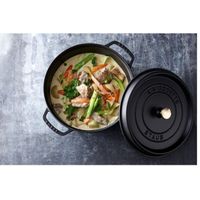 Cocotte en fonte ronde 26 cm noir mat - Visuel 2