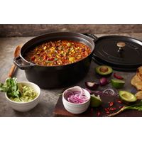 Cocotte en fonte ovale 31 cm noir mat - Visuel 1