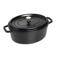 Cocotte en fonte ovale 41 cm noire - Visuel 0