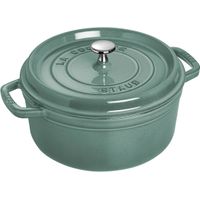 Cocotte en fonte ronde 28 cm Eucalyptus - Visuel 0