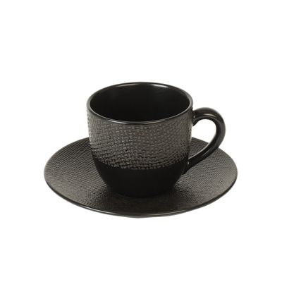 Tasse café 12 cl + soucoupe VESUVIO Noir