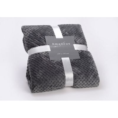 Plaid Damier anthracite 130 x 170cm