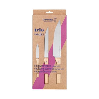Coffret de 3 couteaux de cuisine Trio Parallèle