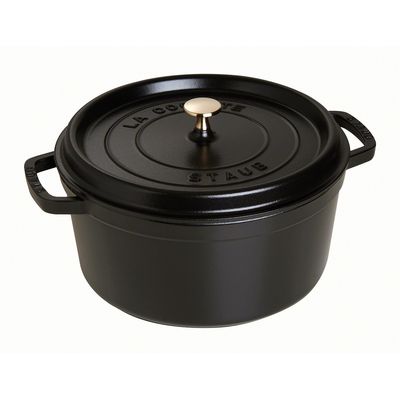 Cocotte en fonte ronde 28 cm noire