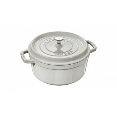 Cocotte en fonte ronde 24cm truffe blanche