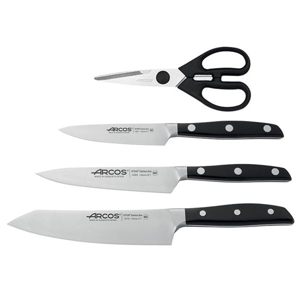 Bloc 3 couteaux + ciseaux Manhattan
