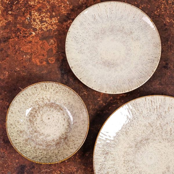Table Passion - Assiette De Présentation Mojave 32 Cm En Grès Blanc, Élégante Et Résistante