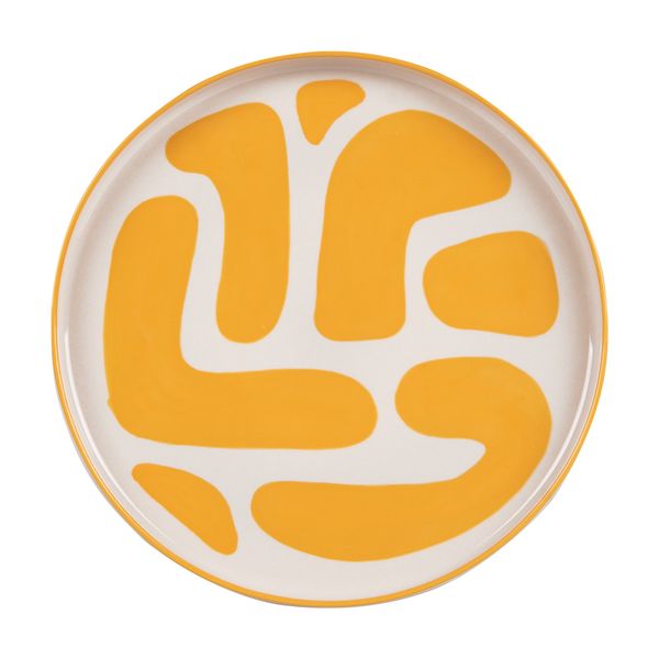 PLAT ROND 28 CM LULLI JAUNE