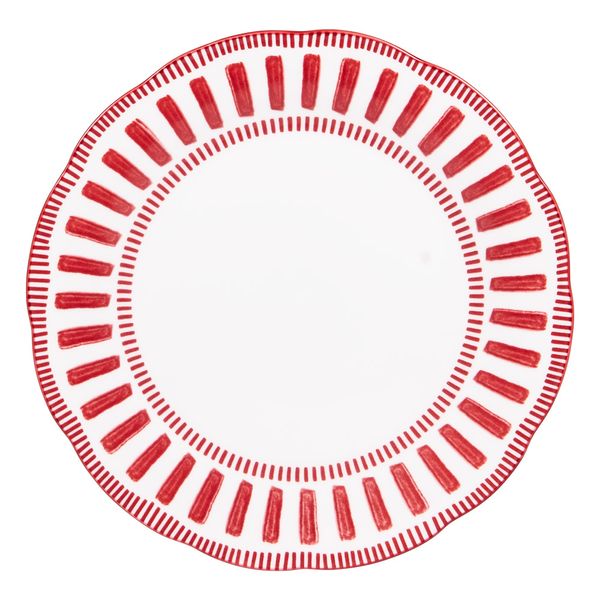 Assiette plate Napoli rouge D.27 cm