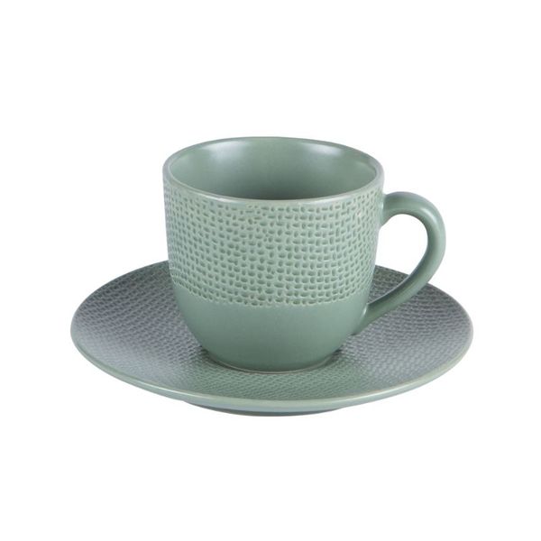 Tasse café 12 cl + soucoupe VESUVIO sauge