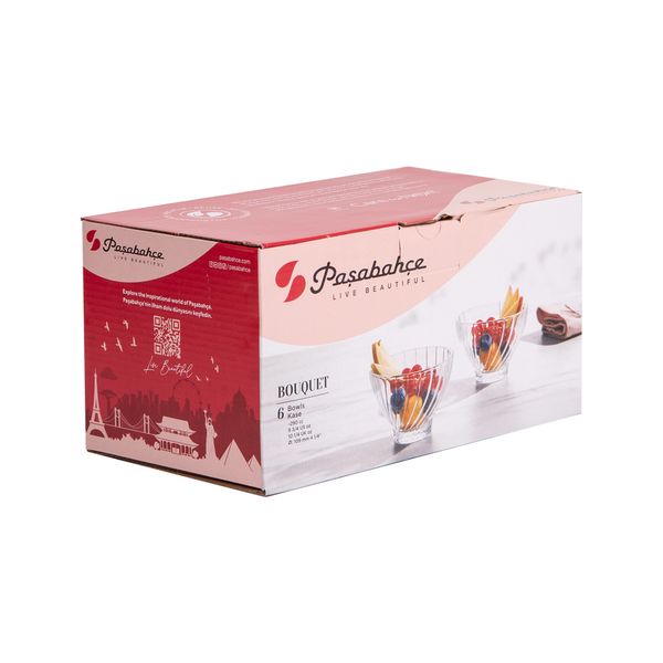 BOITE DE 6 COUPELLES 10.9 CM BOUQUET