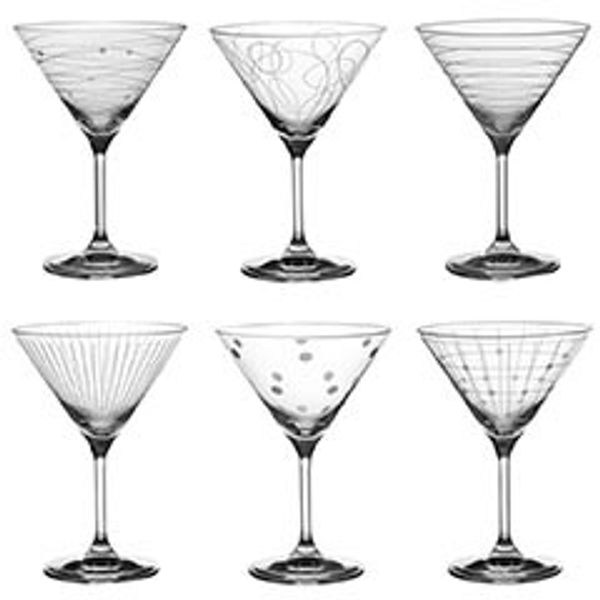 6 verres à cocktail graphik 35 cl