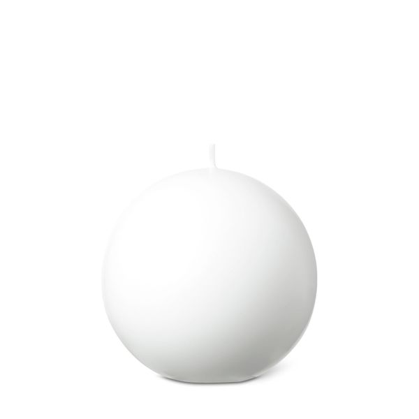 Bougie ronde D. 8 cm blanc