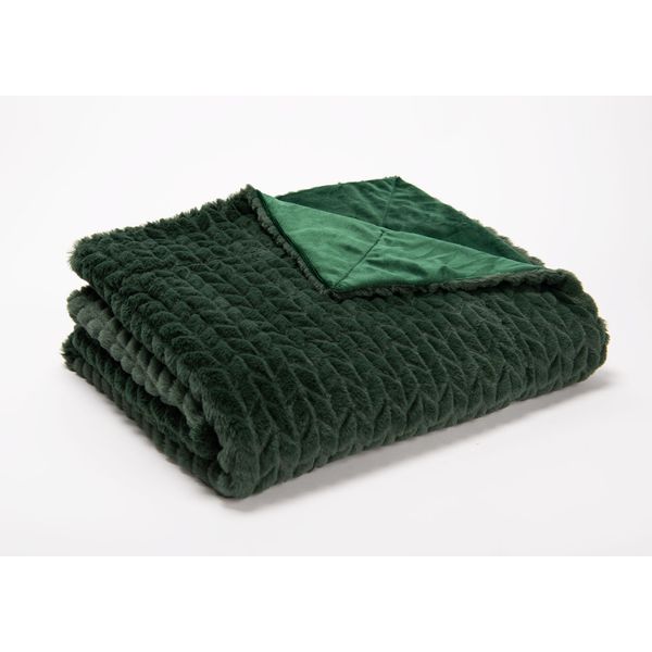 Plaid Polaire Noël Motifs Icônes Vert 130x170 Cm | Couverture Douce Fêtes Hiver