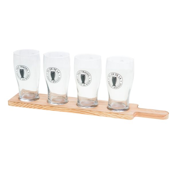 Planche et 4 verres Coule Douce