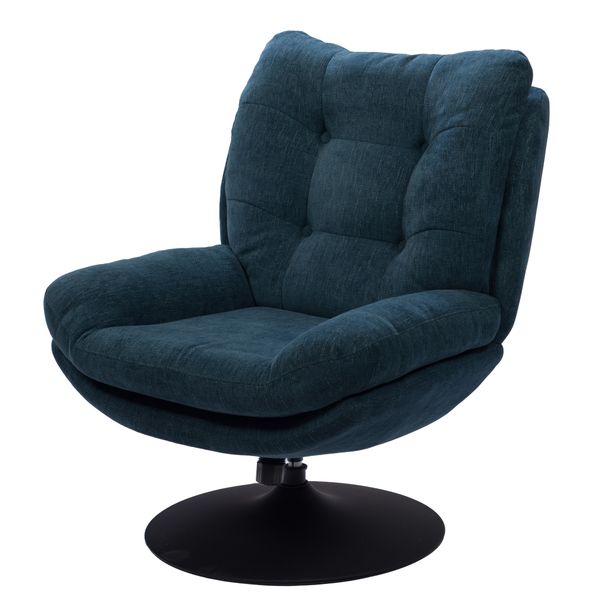Fauteuil Magnum bleu pied noir