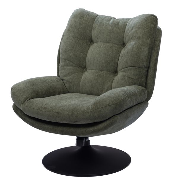 Fauteuil Magnum vert pied noir