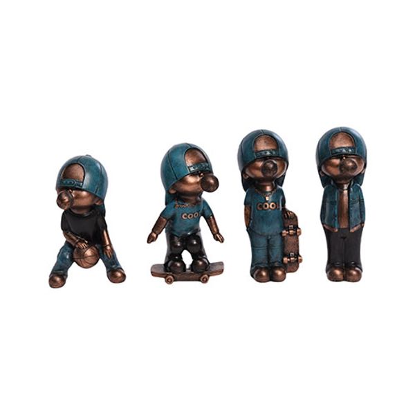 Sculpture lot de 4 Bonhommes