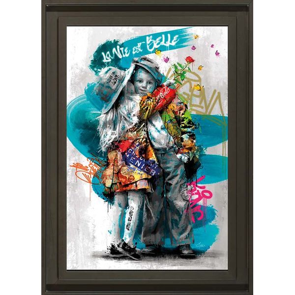 Tableau 'Esprit & Vie' - Giclée Encadrée Sur Toile - Œuvre D'art Inspirante - Neuf