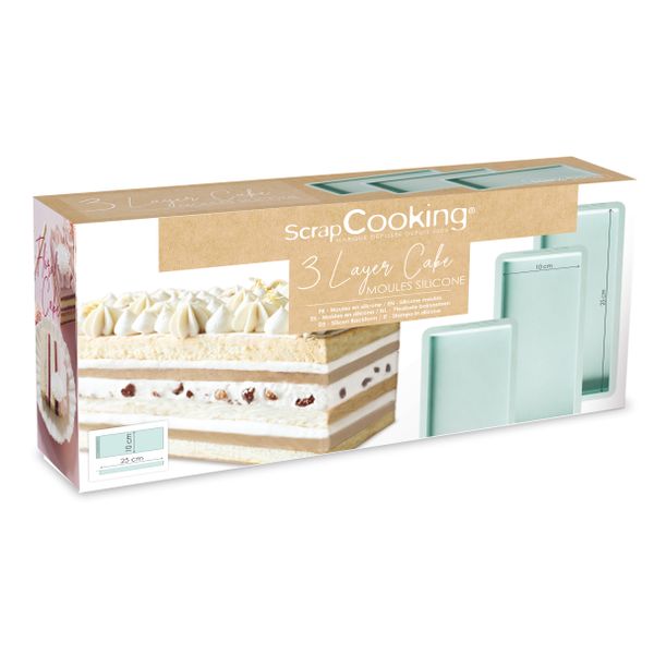 Set de 3 moules silicone Layer Buche