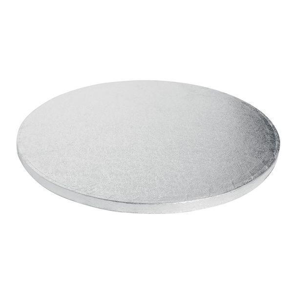 Support à Gâteau Rond En Carton 35cm Argenté - PATISDECOR